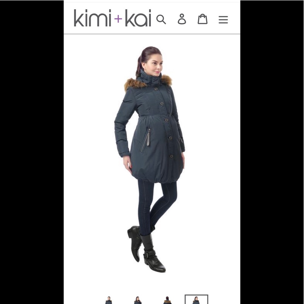 Beautiful Navy Maternity Coat